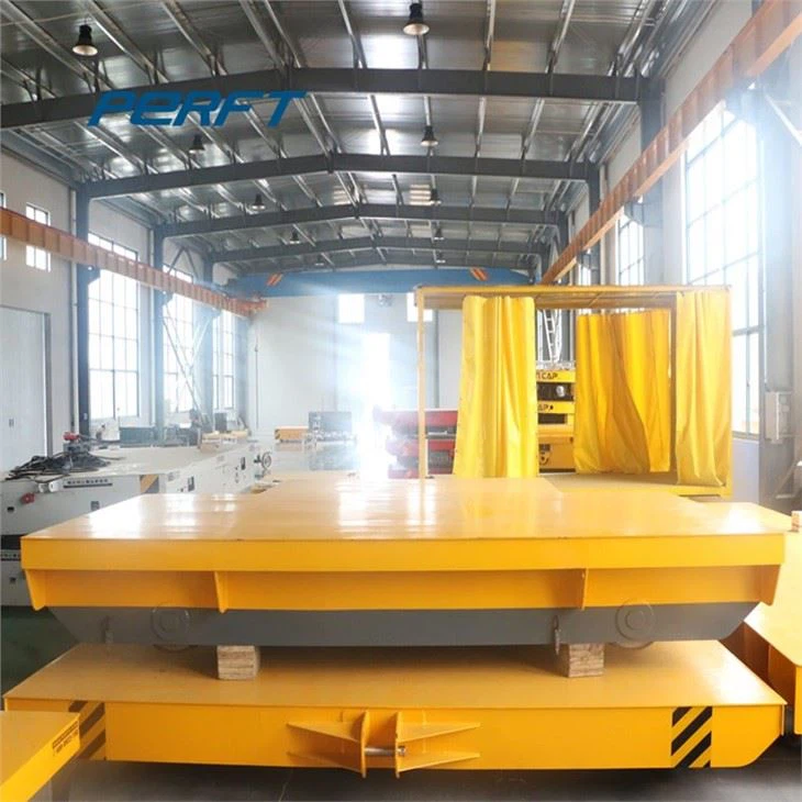 Rail Transfer Flat Trolley With Battery Powered Transport Pipes