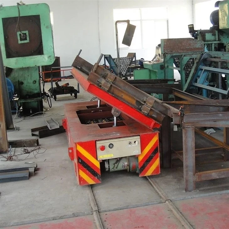 Transfer Cart On Rail With Tilting Deck